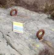 photo: iron rings at head of ropeway